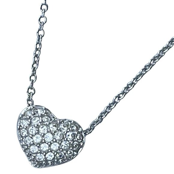 Auth SWAROVSKI - Silver Clear Hardware Swarovski Crystal Necklace - Picture 1 of 4